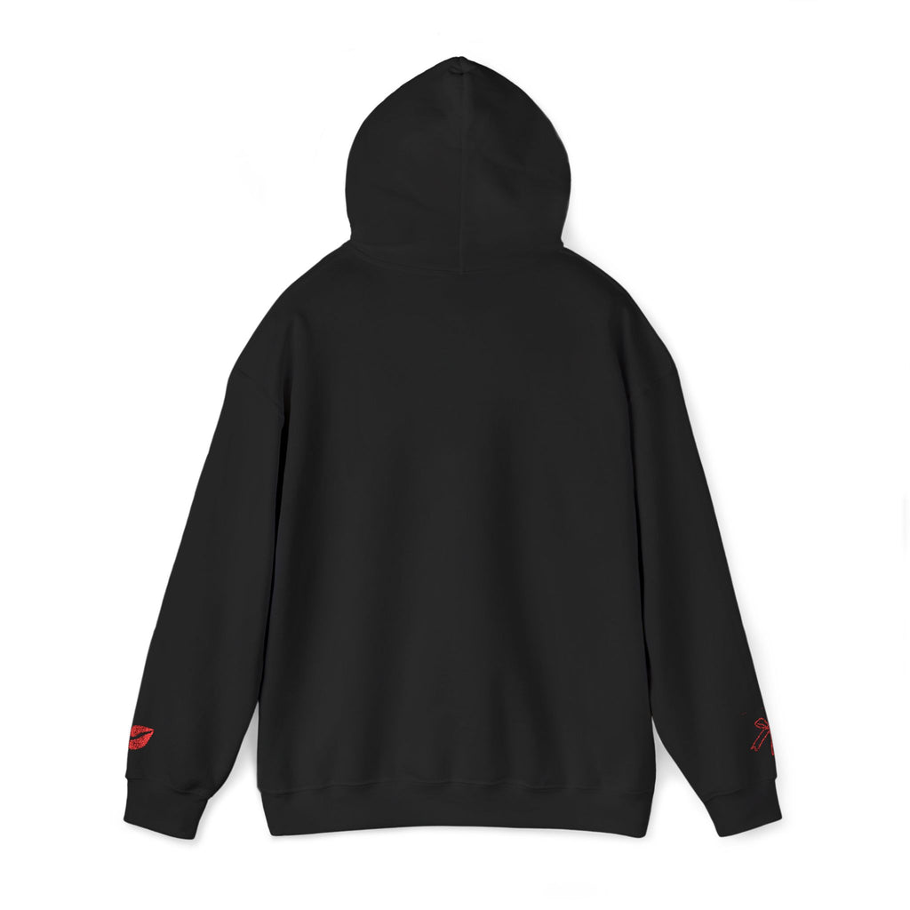 I'm Just a Girl hoodie | kiss lips bow graphic sweatshirt | embroidery
