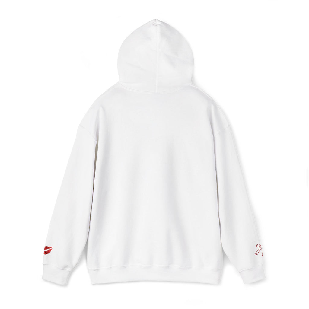 I'm Just a Girl hoodie | kiss lips bow graphic sweatshirt | embroidery