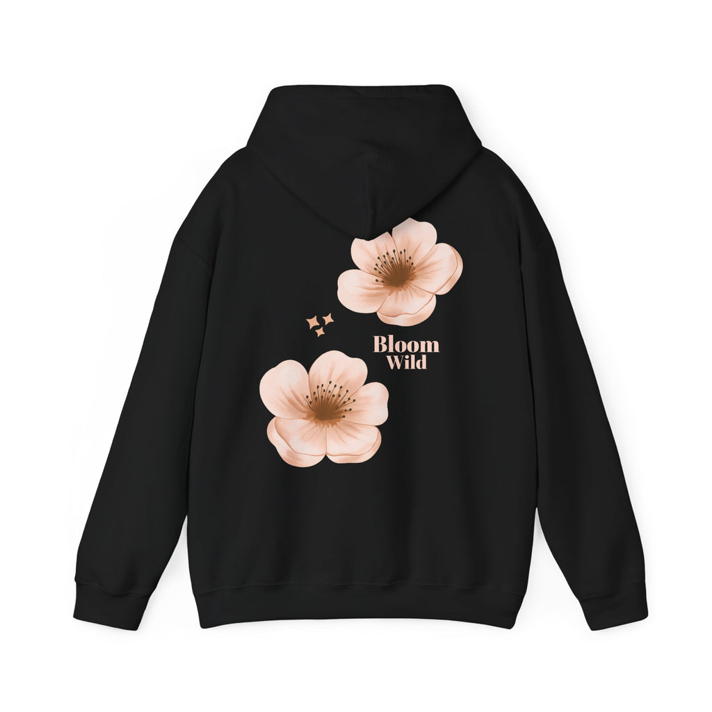 Bloom Wild floral hoodie | Pink hibiscus flower