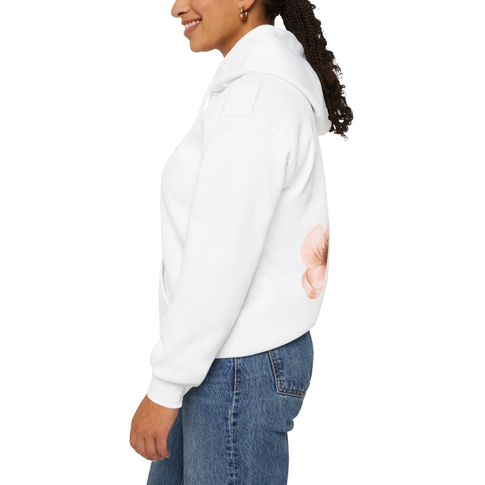 Bloom Wild floral hoodie | Pink hibiscus flower