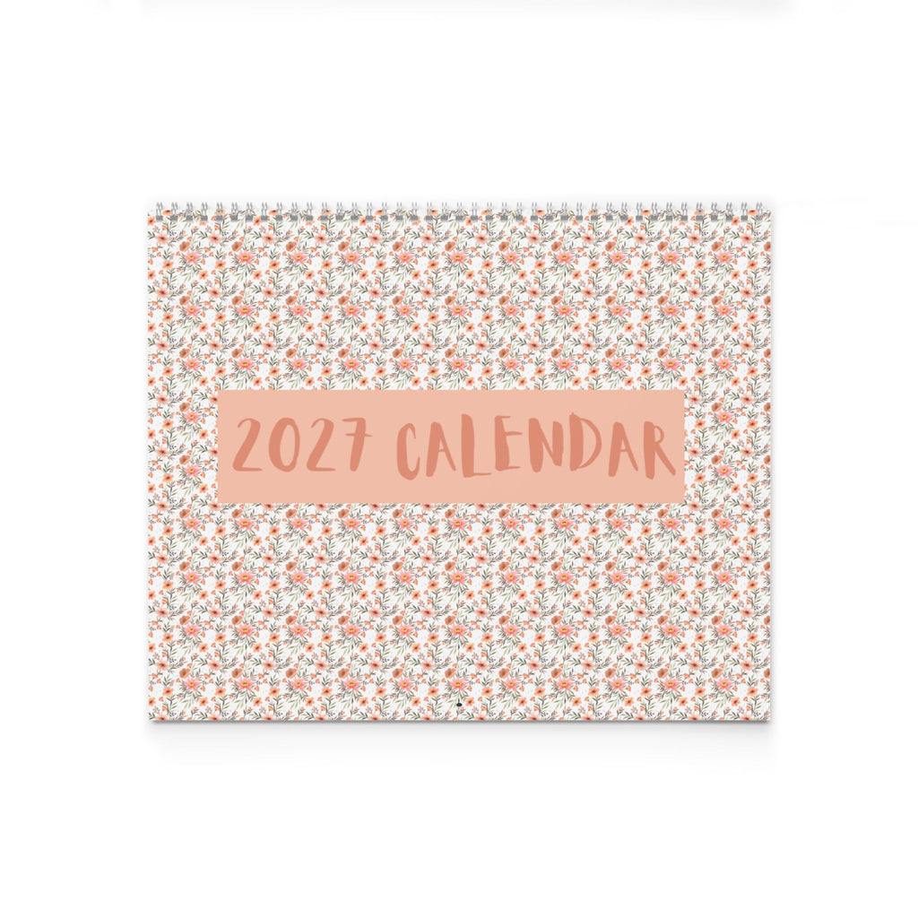 Floral Notes Wall Calendar | Monthly Planner, Lined Notes