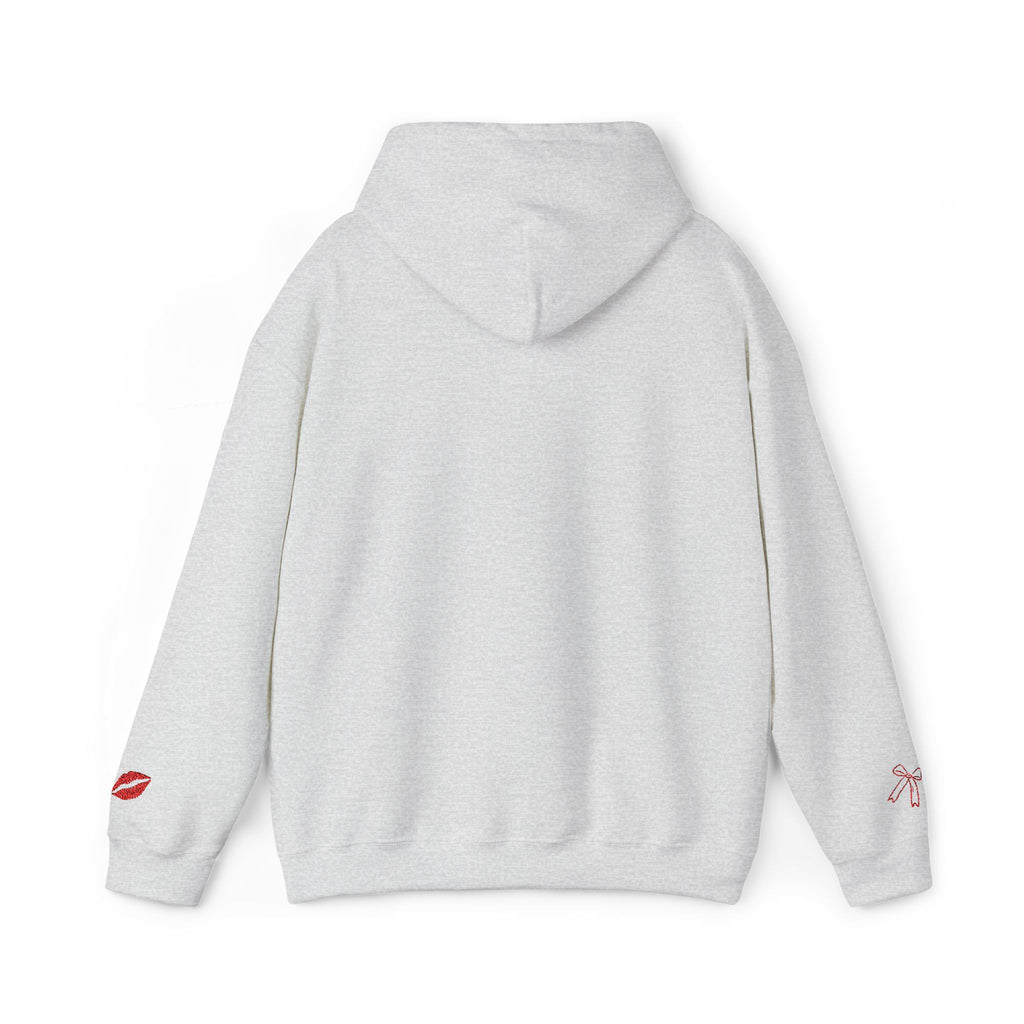 I'm Just a Girl hoodie | kiss lips bow graphic sweatshirt | embroidery