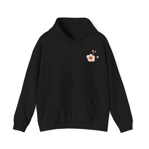 Bloom Wild floral hoodie | Pink hibiscus flower