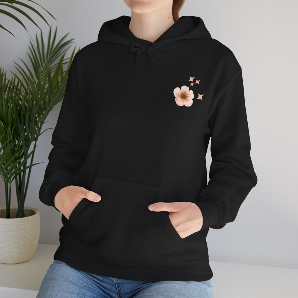 Bloom Wild floral hoodie | Pink hibiscus flower