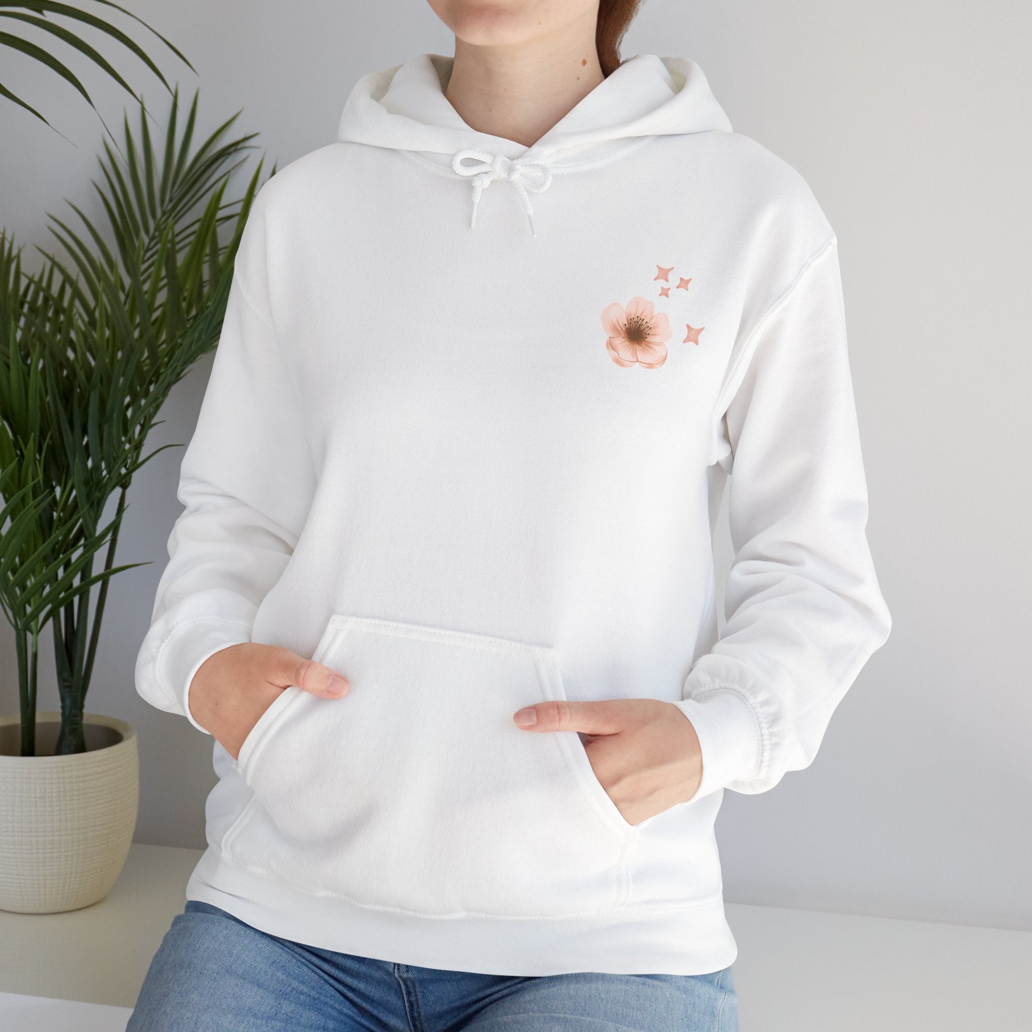 Bloom Wild floral hoodie | Pink hibiscus flower