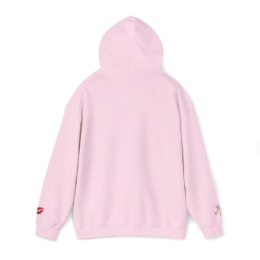 I'm Just a Girl hoodie | kiss lips bow graphic sweatshirt | embroidery