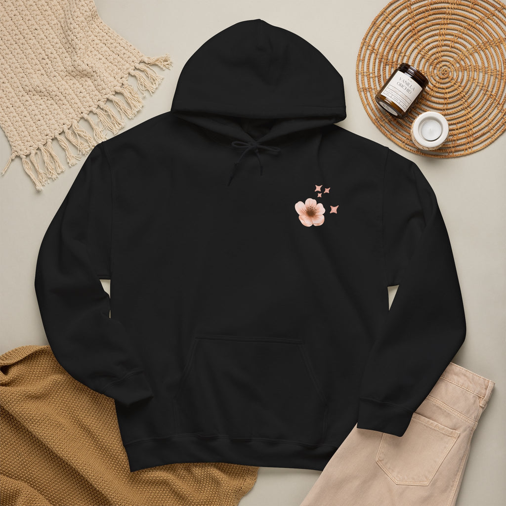 Bloom Wild floral hoodie | Pink hibiscus flower