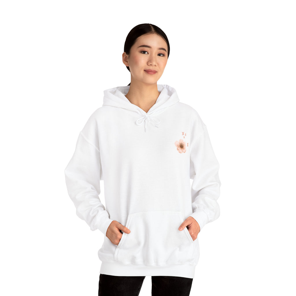 Bloom Wild floral hoodie | Pink hibiscus flower