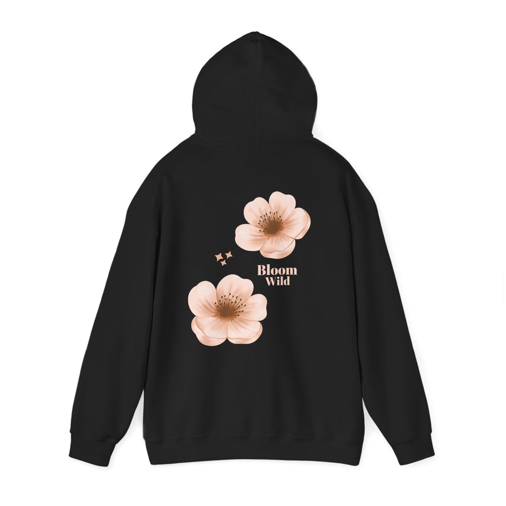 Bloom Wild floral hoodie | Pink hibiscus flower