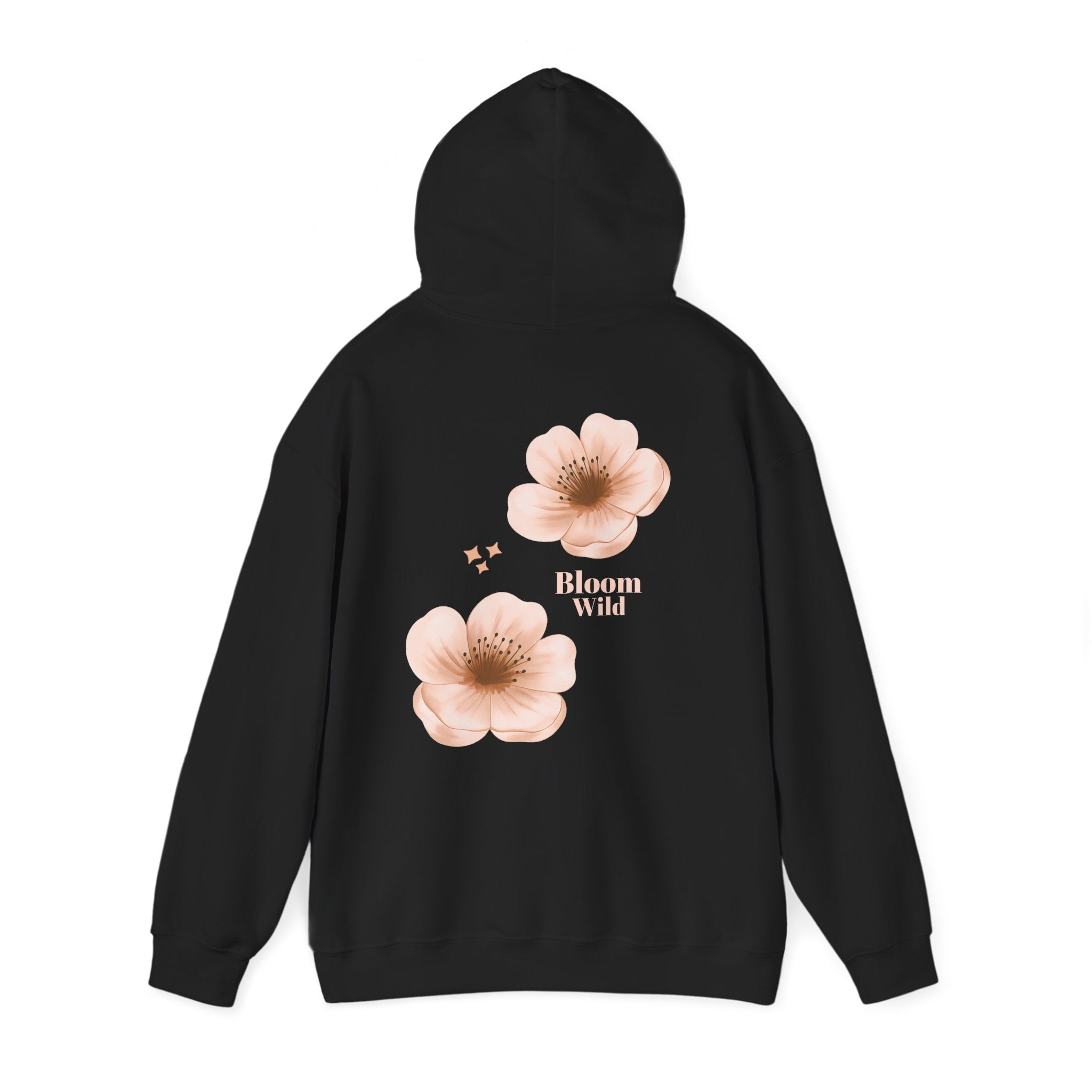Bloom Wild floral hoodie | Pink hibiscus flower
