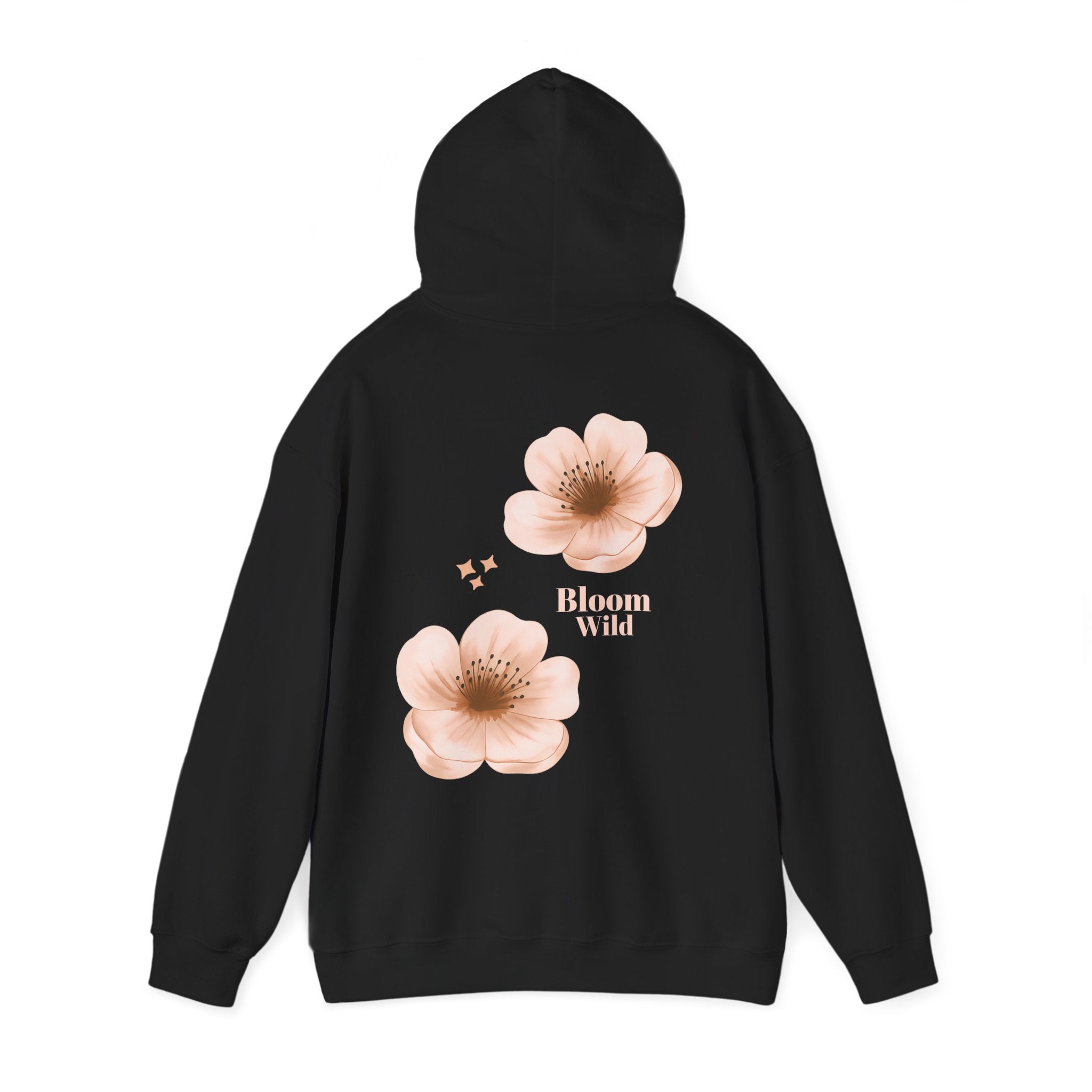 Bloom Wild floral hoodie | Pink hibiscus flower