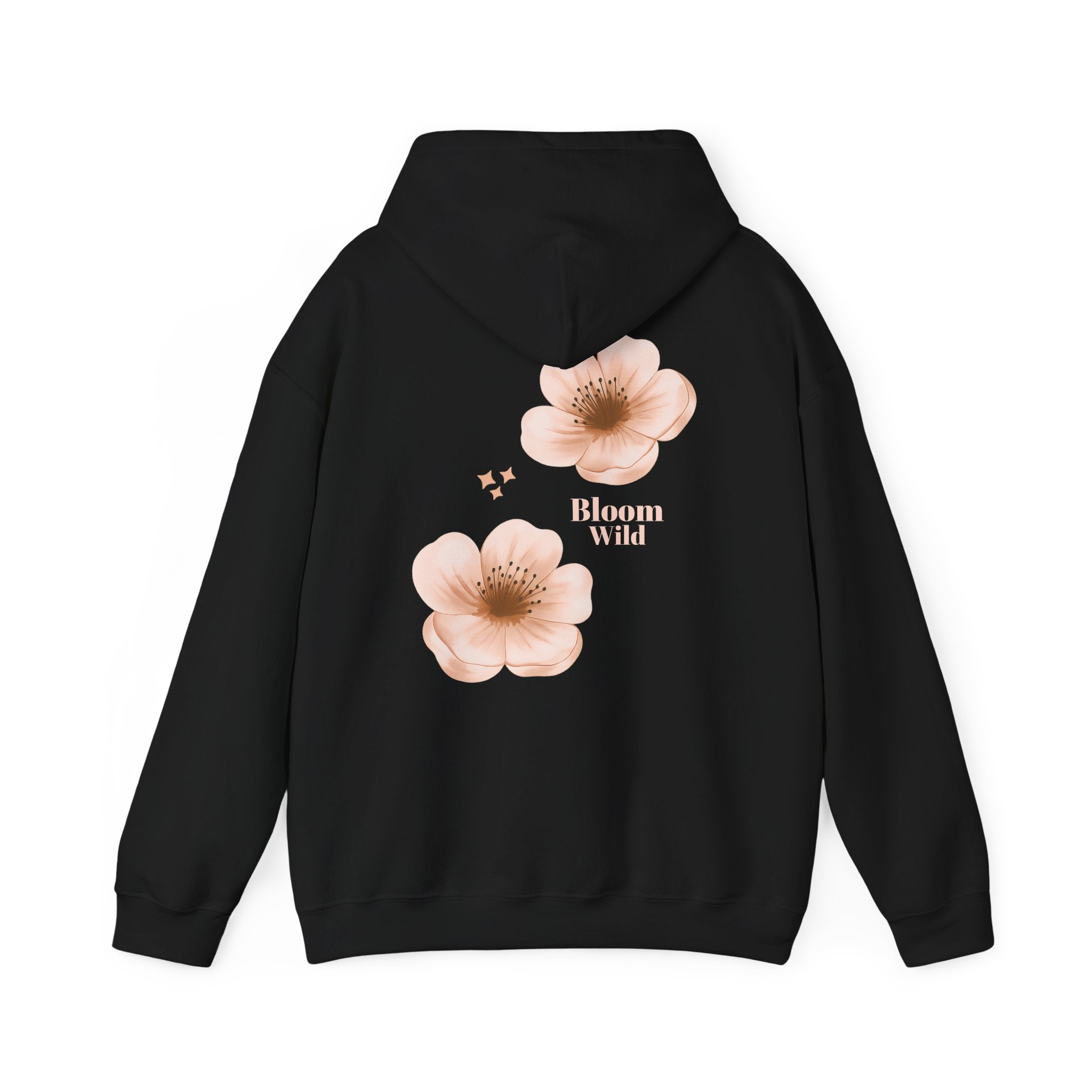 Bloom Wild floral hoodie | Pink hibiscus flower