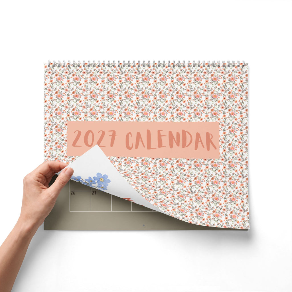 Floral Notes Wall Calendar | Monthly Planner, Lined Notes