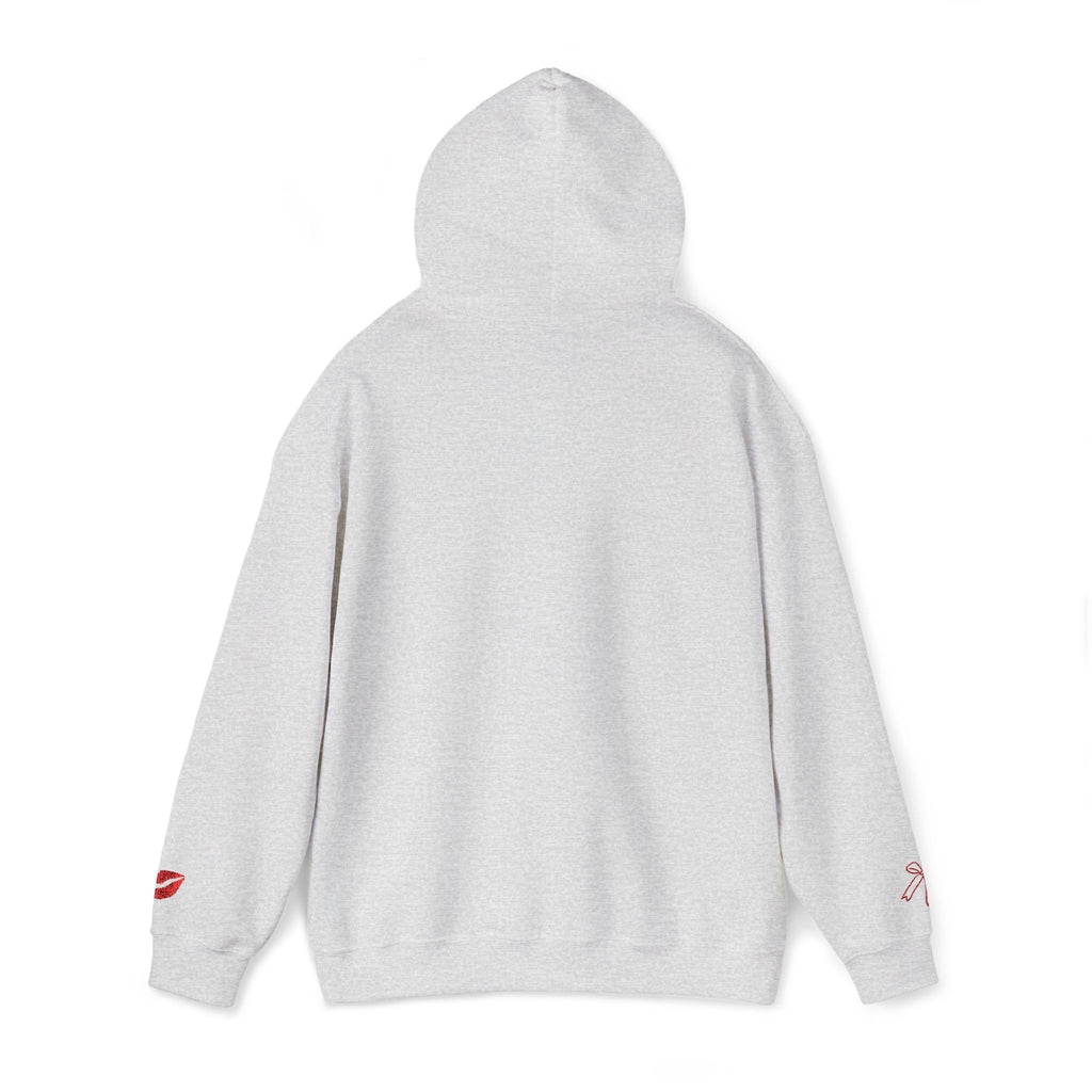 I'm Just a Girl hoodie | kiss lips bow graphic sweatshirt | embroidery
