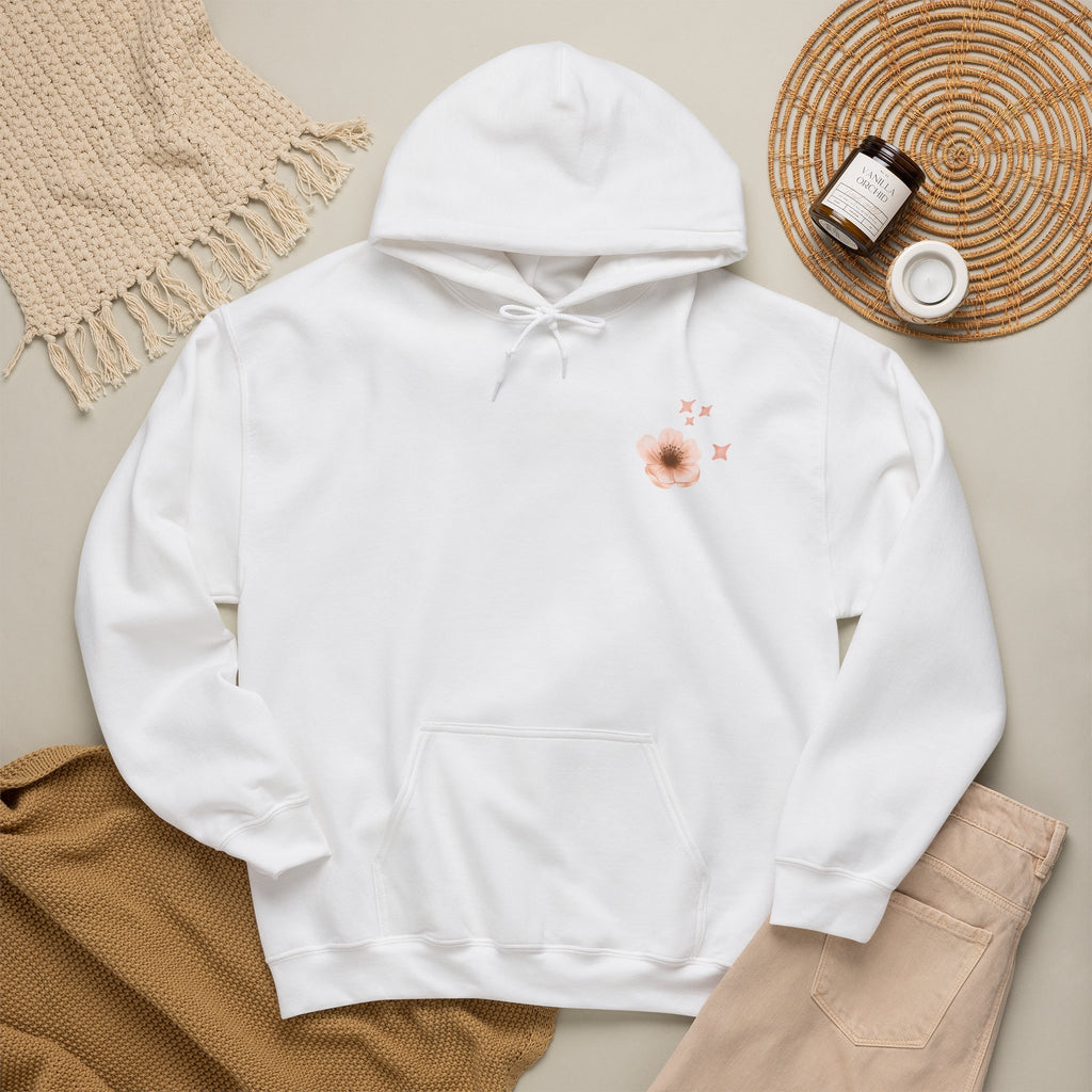 Bloom Wild floral hoodie | Pink hibiscus flower